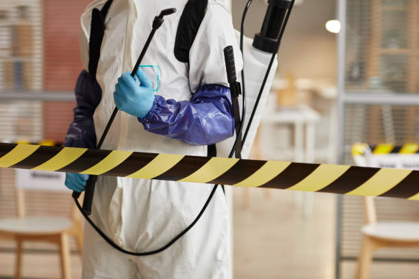 Professional Biohazard Cleanup technician working in Bringhurst, IN
